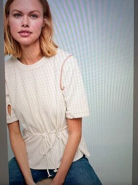 Anthropologie Villette Peplum Top by Current Air